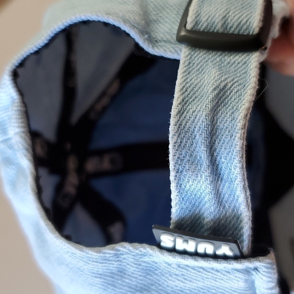 YUMS distressed lt blue denim baseball hat  Adjustable - Picture 9 of 11